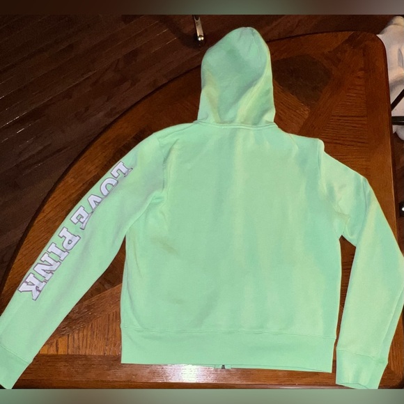 VS PINK ~ Green (Vintage) “Love Pink” Sweatshirt / Hoodie - Picture 5 of 15